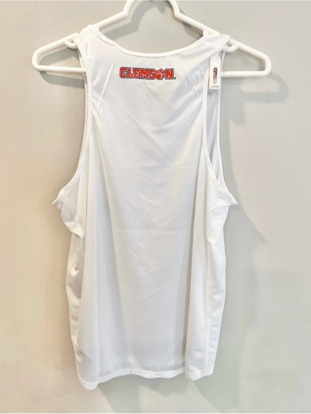 NEW Nike Clemson Tigers Women’s Tank Top ACC Size Large  White Uniform Field.